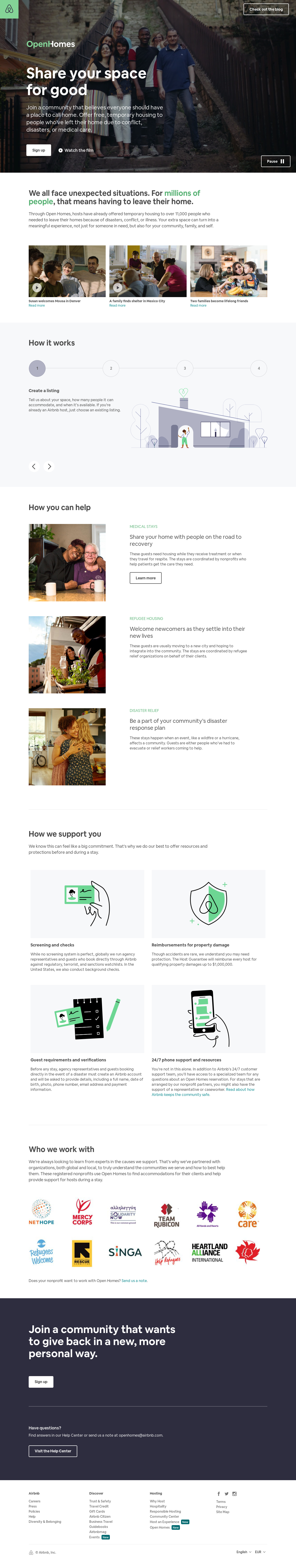 Airbnb Open Homes