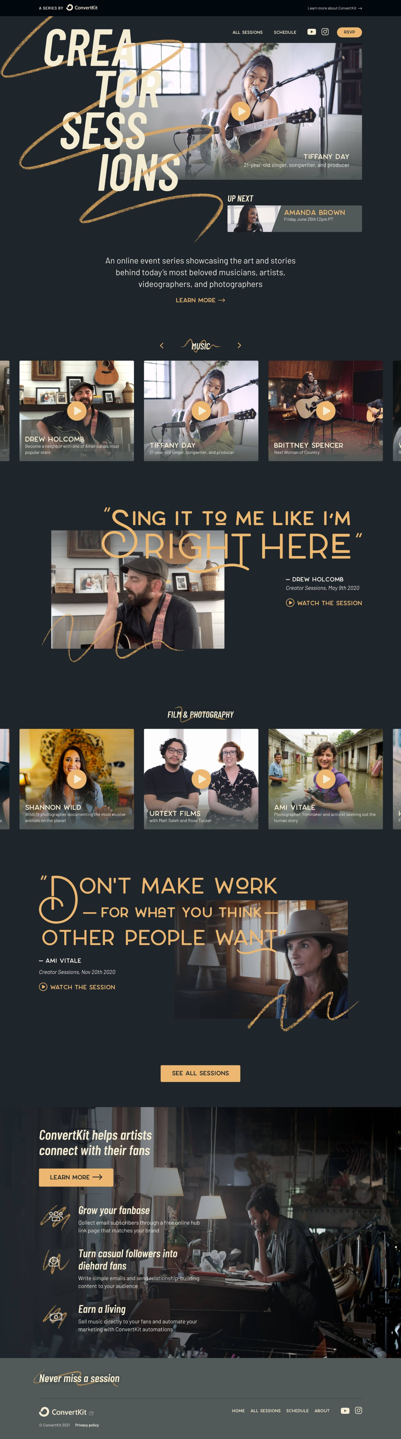 Creator Sessions By ConvertKit
