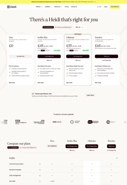 Heidihealth Pricing