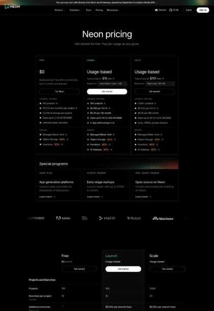 Neon Pricing