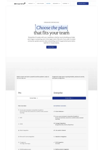 Streamline AI Pricing