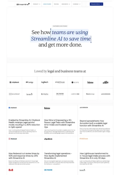 Streamline AI Case Studies