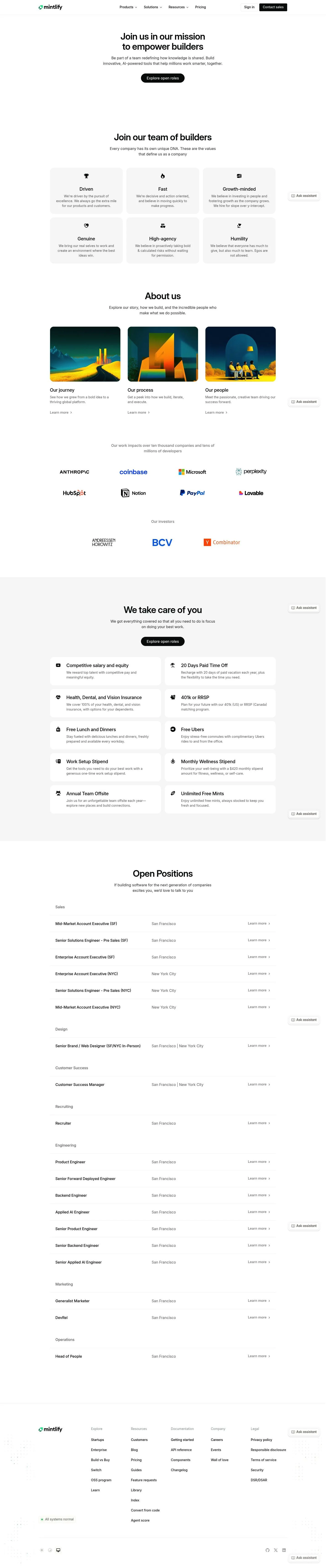 Mintlify Careers