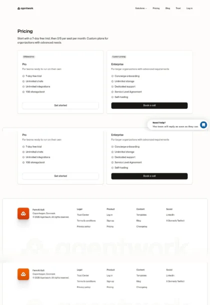 Agentwork Pricing