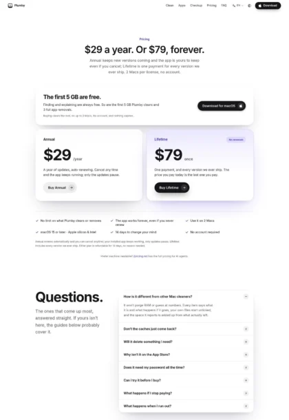 Plumby Pricing